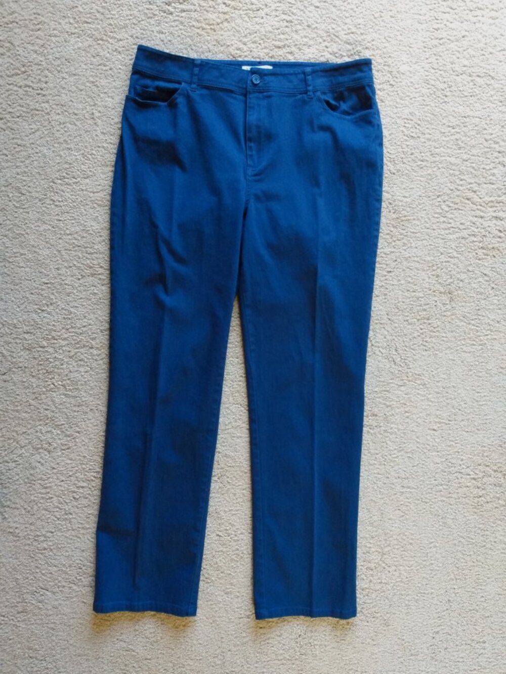 NorthStyle Navy Blue Stretch High Rise Straight Leg Pants Women's Size 14 EUC